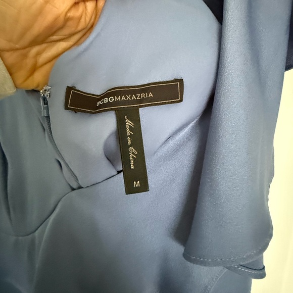 BCBGMaxAzria Light Blue Ruffle Mini Dress - Picture 6 of 7